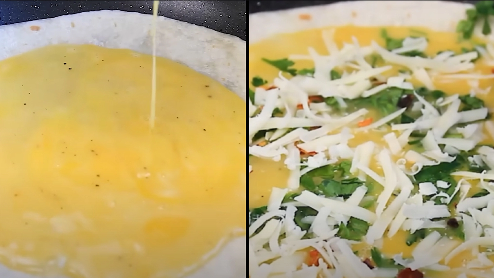 Hell egg på en tortilla og du vil bli overrasket over resultatet