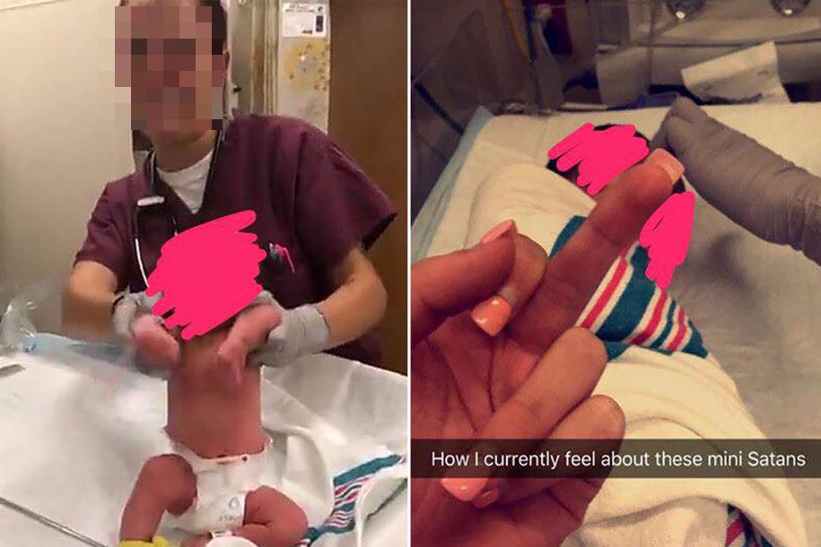 Sykepleiere gir finger’n til nyfødt baby og deler bildene – nå har det fått konsekvenser