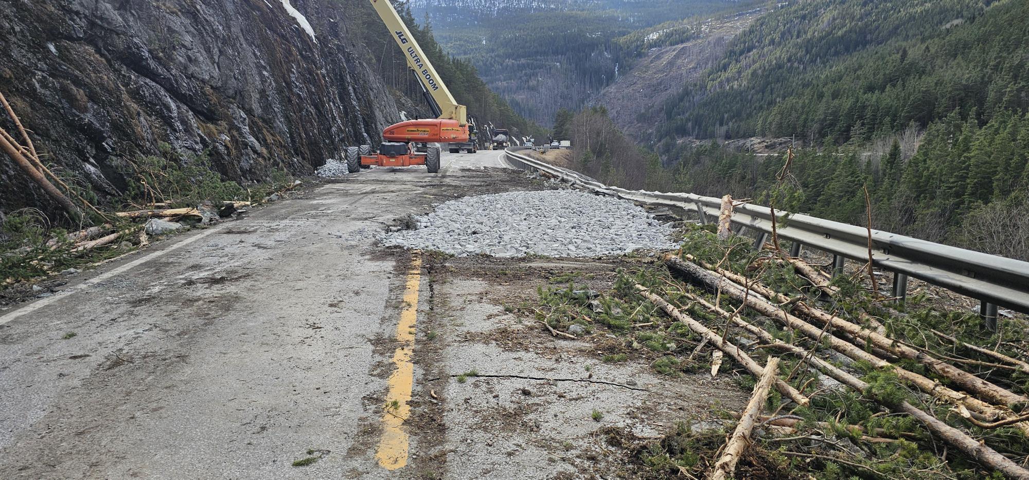 E6 i Gudbrandsdalen åpner delvis fredag formiddag