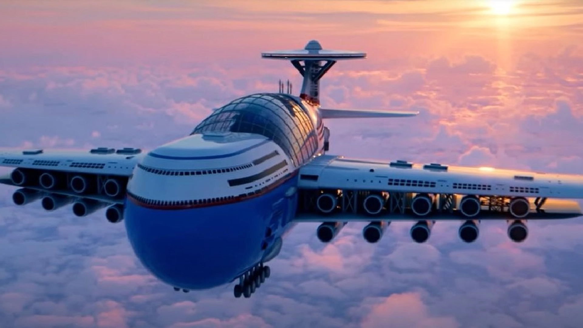 Verdens første flygende hotell som ‘aldri lander’: Ta en titt på innsiden