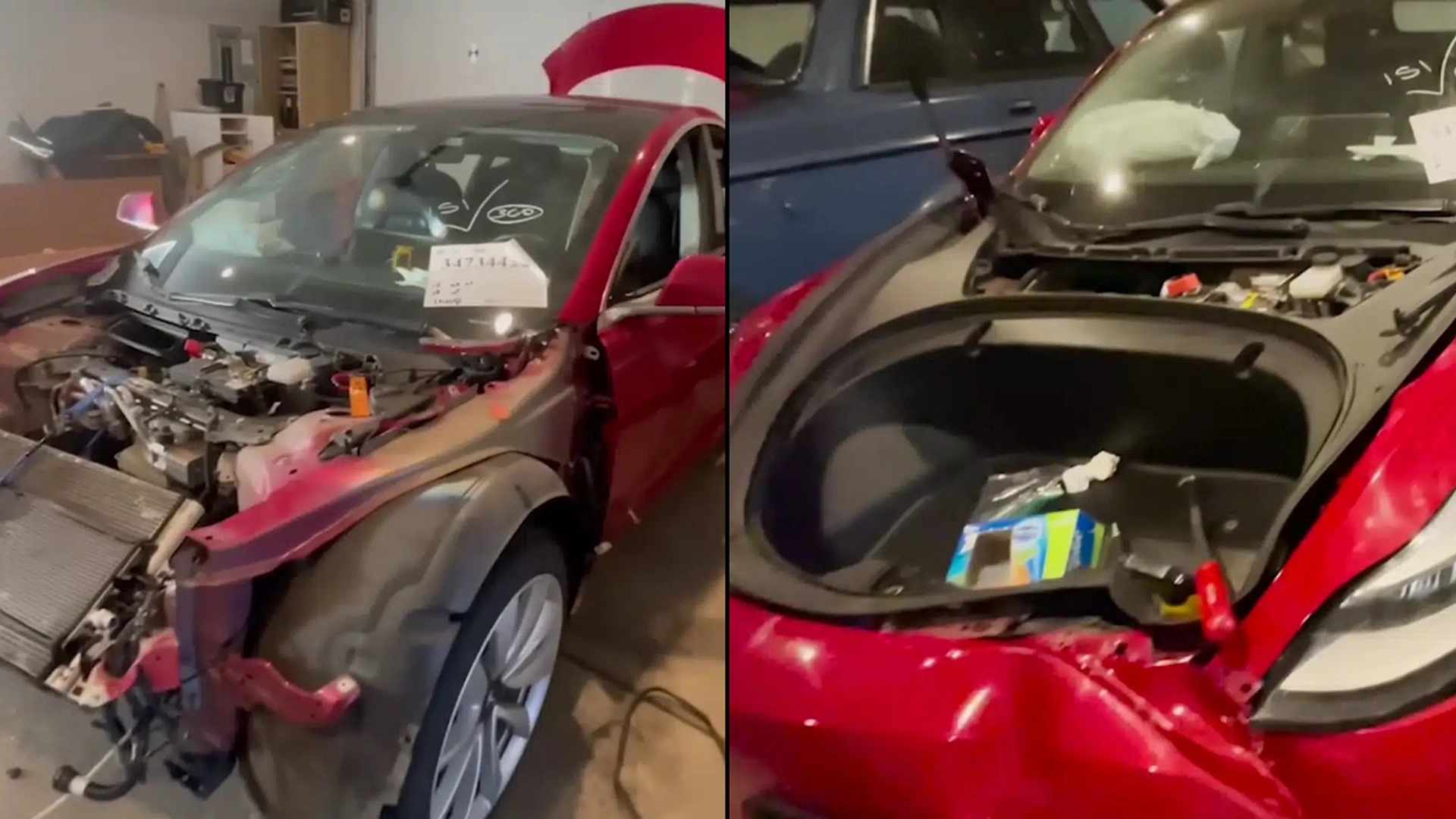Ungdom kjøpte totalskadet Tesla: Oppdaget noe uventet i bilens system