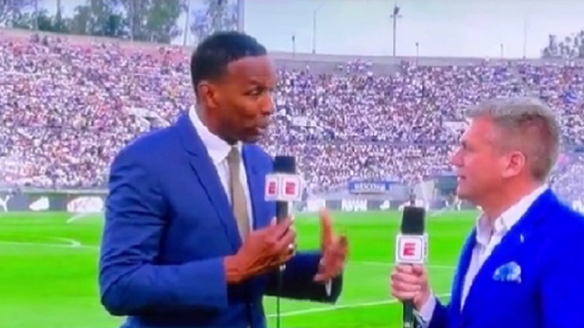 Skremmende scener: Sportsreporter besvimer direkte på TV