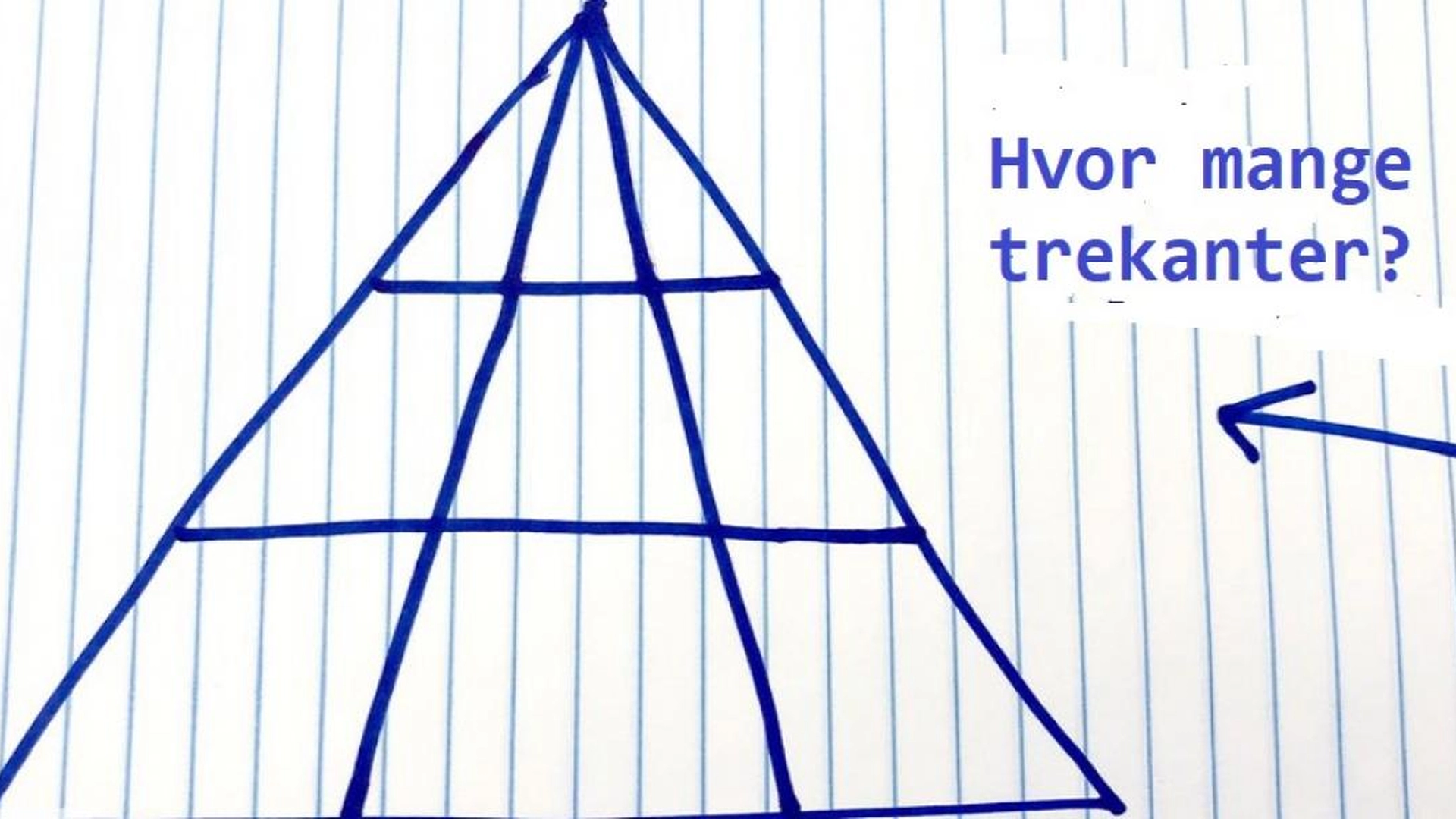 Denne trekanten går viralt: Kan du se hvor mange trekanter det er?