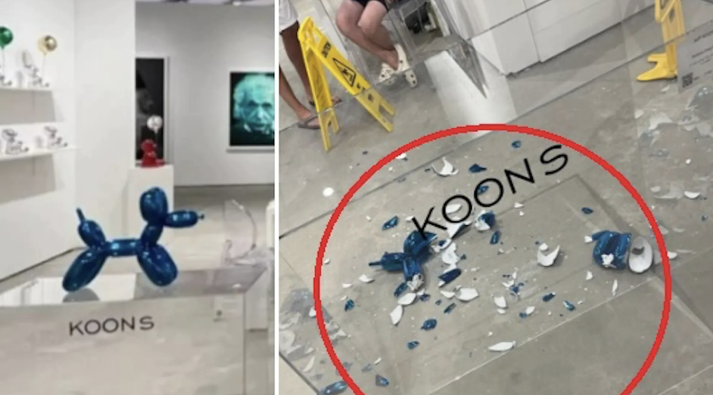 Nei, nei, nei: Kvinne knuser ekstremt dyr skulptur