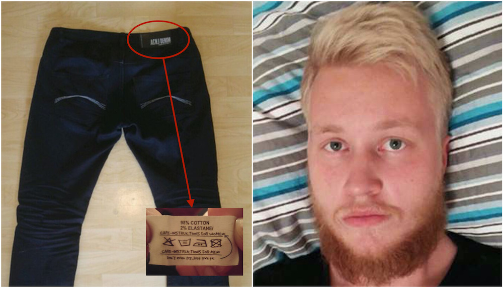 Benjamin bestilte et par nye jeans på nettet: Følte seg dårlig da han leste vaskeinstruksjonene
