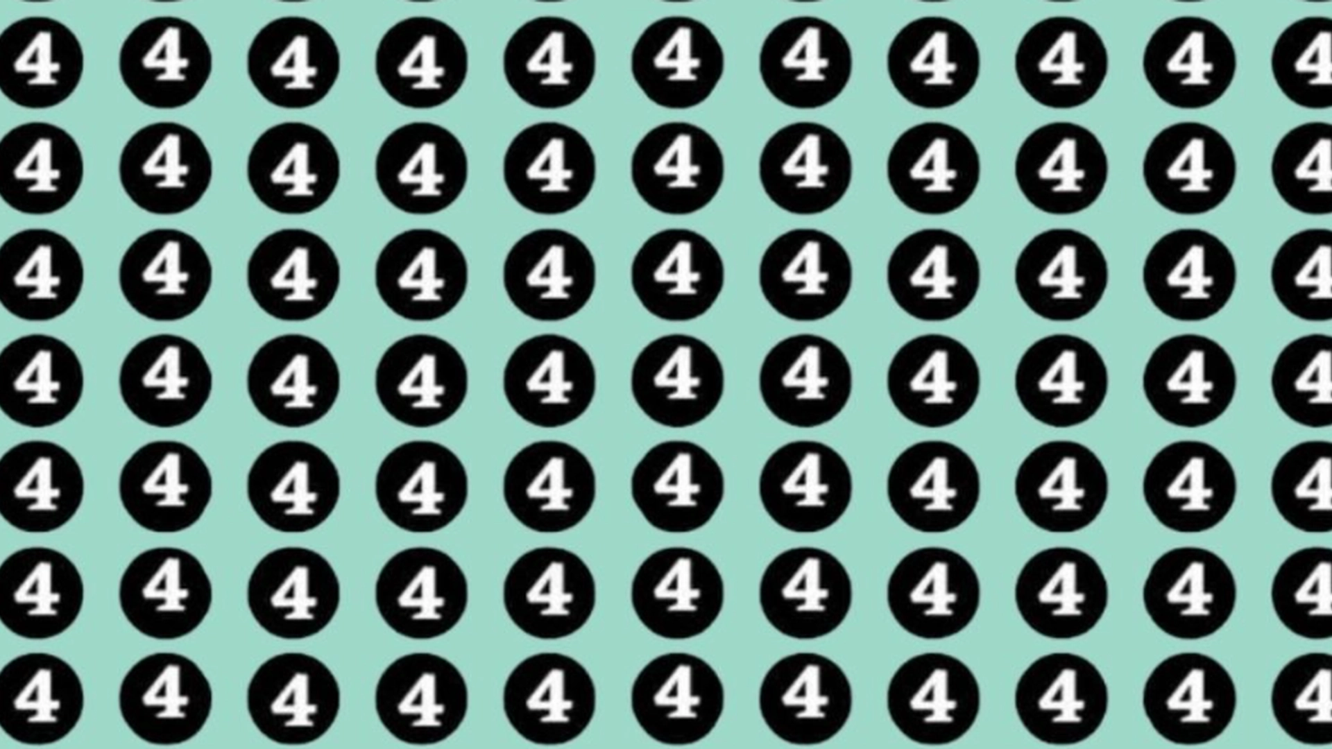Hvis du finner bokstaven A blant de 4 tallene på mindre enn 3 sekunder, er du smartere enn gjennomsnittet