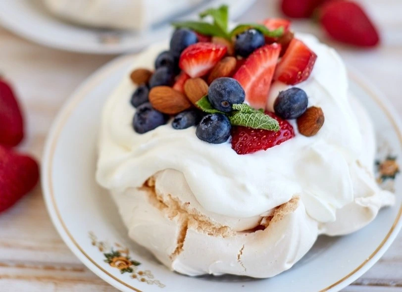 Luftig pavlova på 1-2-3 – Lag den i airfryer
