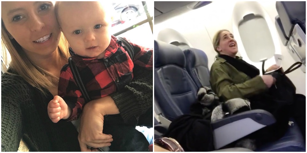 Kvinne gikk amok på et fly da hun måtte sitte ved siden av en mor og sønnen hennes – men én setning fikk personalet til å ta hevn