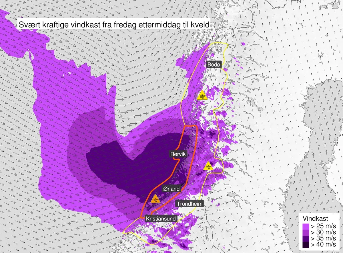 Været i dag: Mye vær på nordvest-kysten, og E18 stengt
