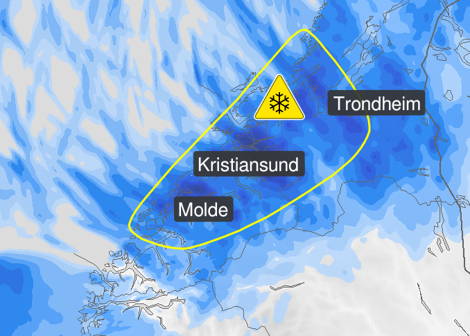 Advarsel: Nå kommer snøen i denne delen av landet!