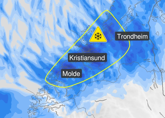 Advarsel: Nå kommer snøen i denne delen av landet!