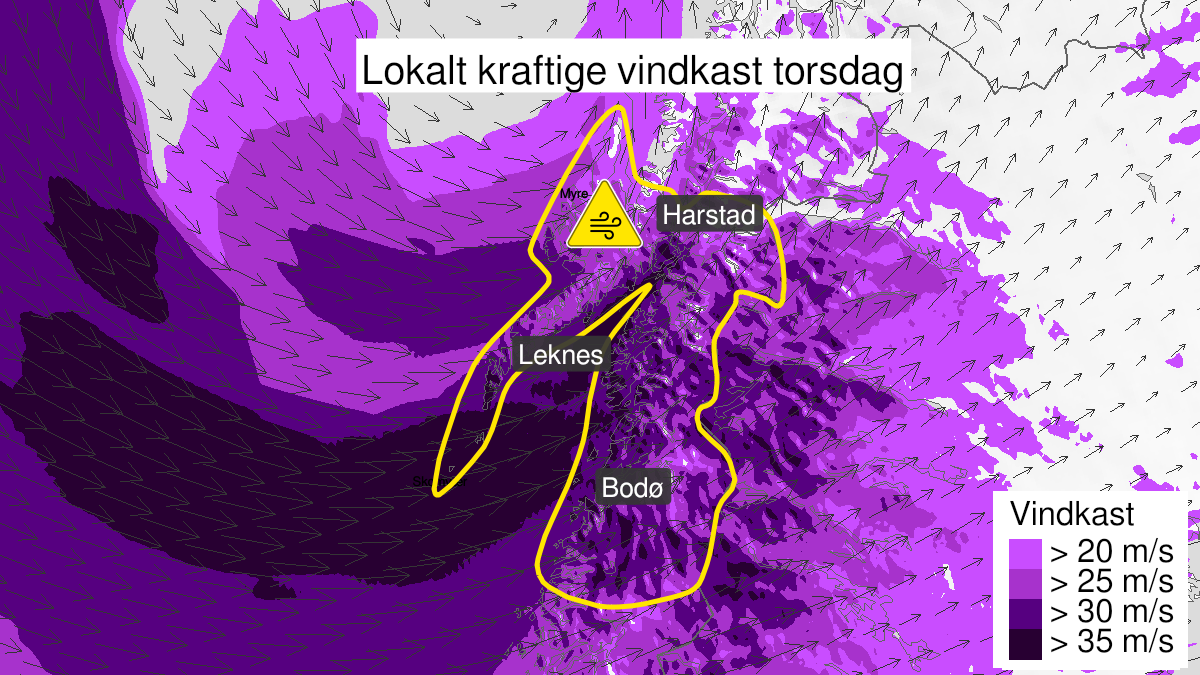 Været: Ulike farevarsler i nord og sør