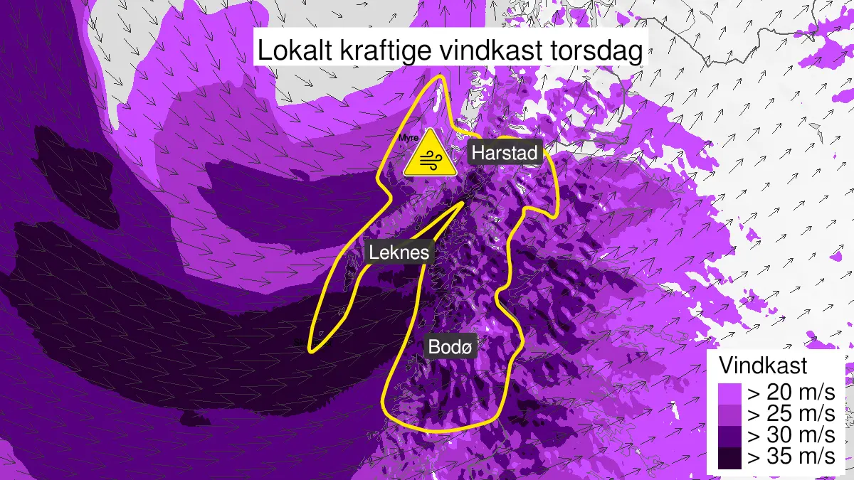 Været: Ulike farevarsler i nord og sør