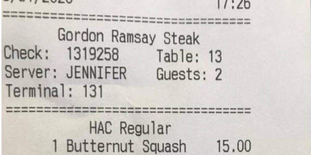 Kunde feilbedømte prisen på biff når du besøker Gordon Ramsay restaurant: Fikk STOR regning