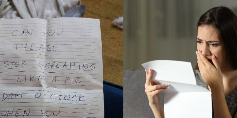 Kvinne mottar lapp fra sint nabo: «Slutt å skrike som en gris når du har sex»