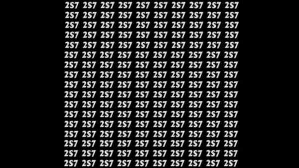 De færreste kan: Klarer du å finne tallet 257 blant 2S7-ene på 5 sekunder?