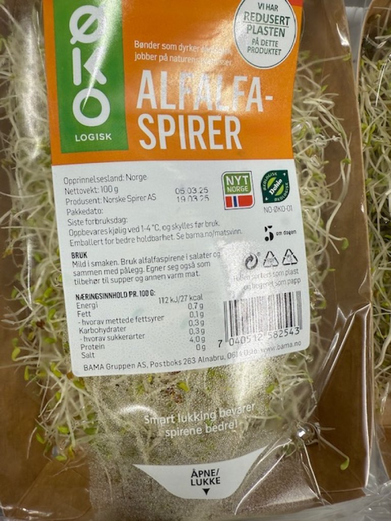 Salmonellafunn: Flere spireprodukter tilbakekalles