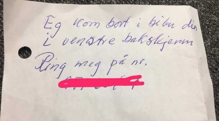 Arve oppdaget en håndskrevet lapp i bilvinduet – men så dukket det uventet opp en mann