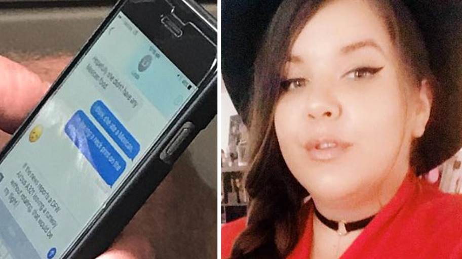 Natalie kikker på sidemannens skjerm på flyet – ser at han skriver en melding om henne