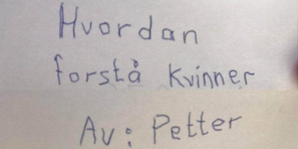 11 år gammel gutt skrev en bok om hvordan man forstår kvinner: Nå ler hele Internett