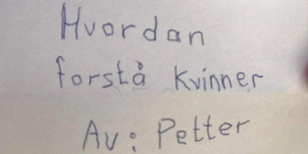 11 år gammel gutt skrev en bok om hvordan man forstår kvinner: Nå ler hele Internett