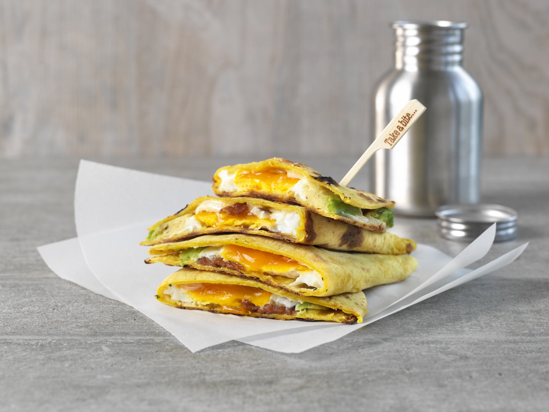 Quesadilla med egg og bacon: Bildet sier alt spør du oss