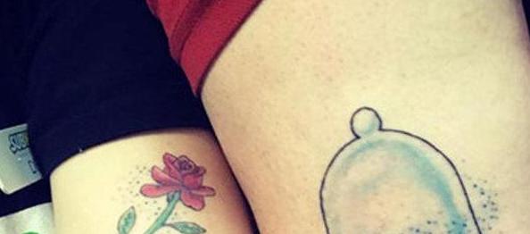 Kjærestepar fikk en romantisk tatovering: Da de viste frem resultatet, tok stemningen en overraskende vending