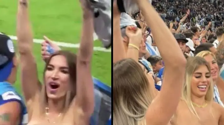 Argentina-fan gikk toppløs under VM-finalen