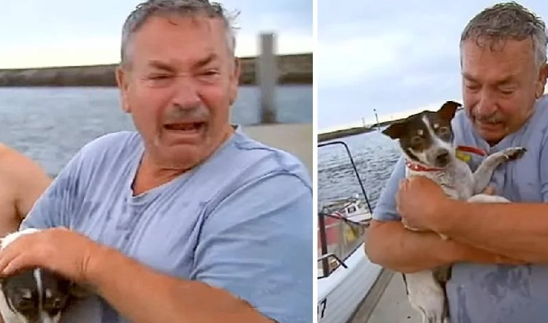 Fisker gjenforent med sin savnede hund etter dramatisk redning på havet