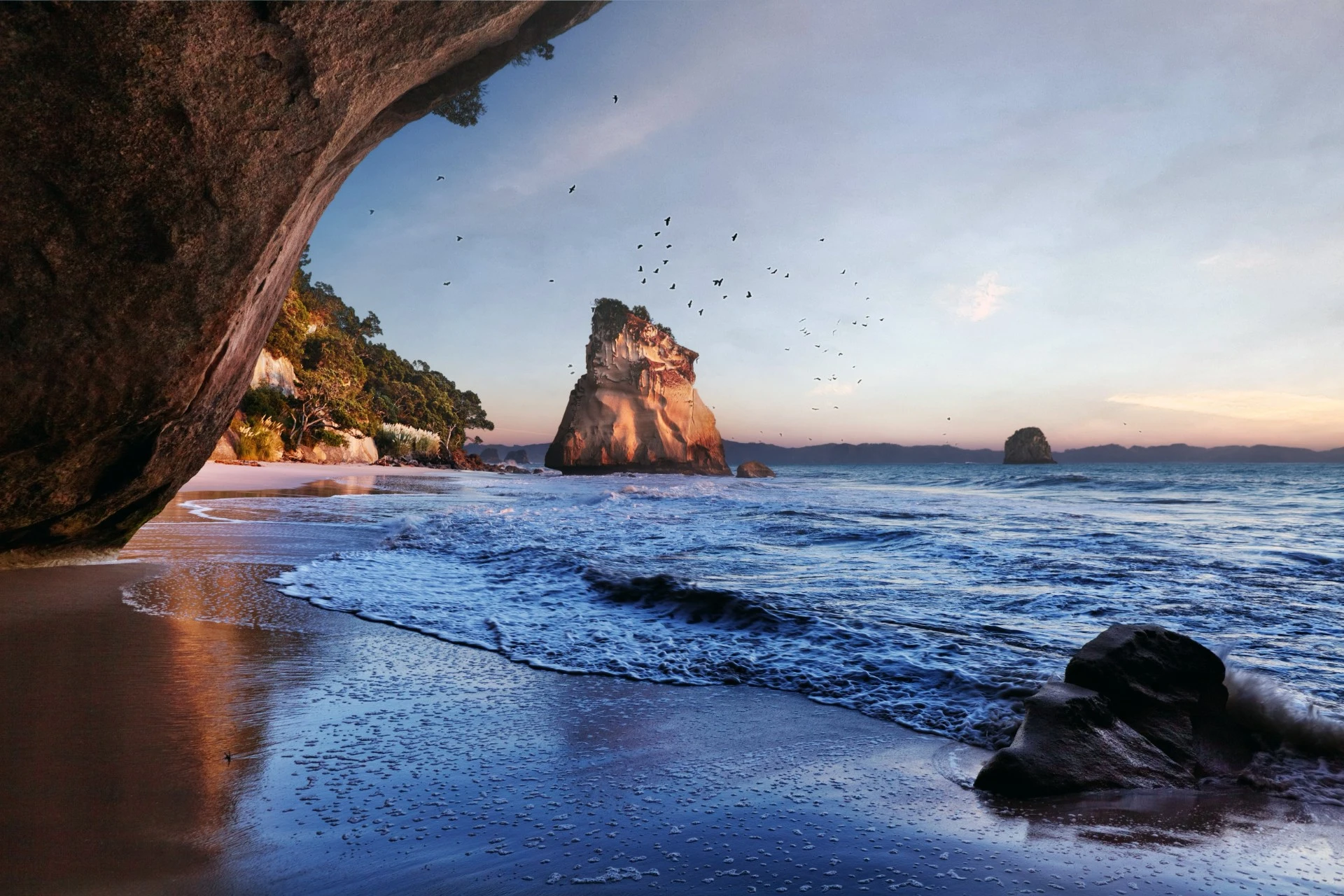 Denne fantastiske stranden er et must når du reiser til New Zealand