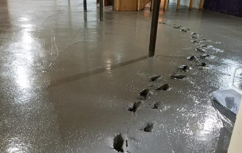 Håndverkere la betonggulv i kjelleren til en familie – litt senere kom de tilbake til dette synet
