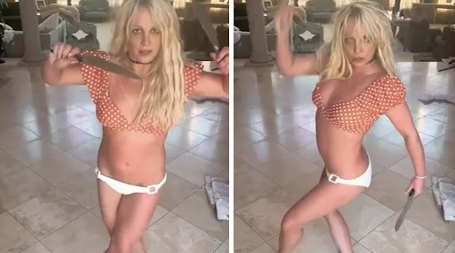 Britney Spears sjokkerer med skummel dans med kniver