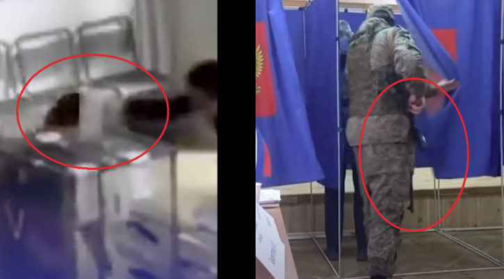 Videoer viser angivelig åpenbar svindel i det russiske valget