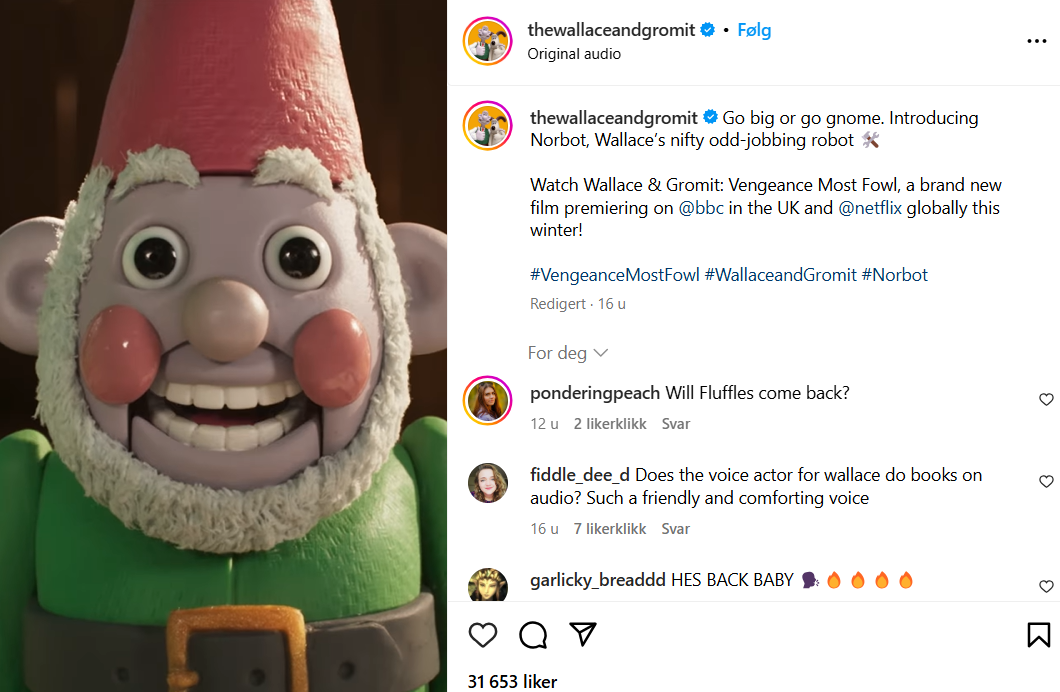 Wallace og Gromit er tilbake – ny film på vei til Netflix