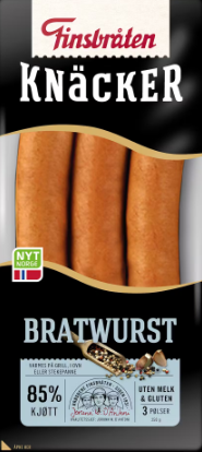 Viktig informasjon til allergikere: Tilbakekalling av Finsbråten Bratwurst Knäcker