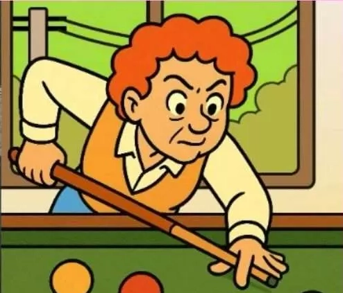 Finn de 3 forskjellene i bildet av mann som spiller snooker