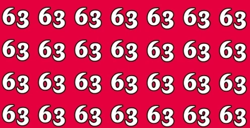 Optisk illusjon: Klarer du å finne tallene 36 og 66 blant alle 63-erne – på 8 sekunder?