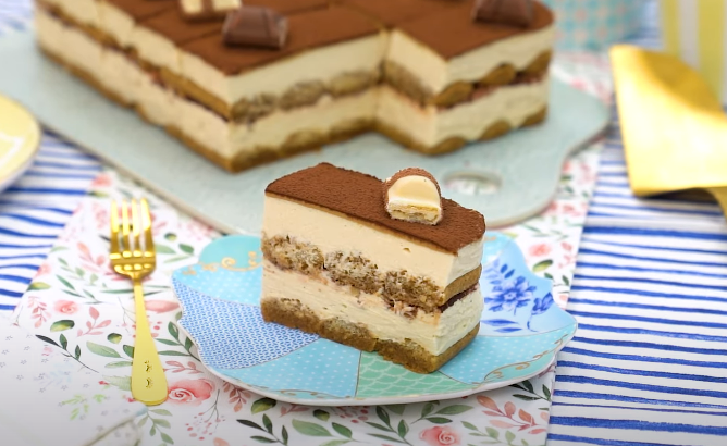 Slik lager du en gudommelig Kinder Bueno Tiramisu