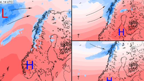 Været snur: Landet deles i to