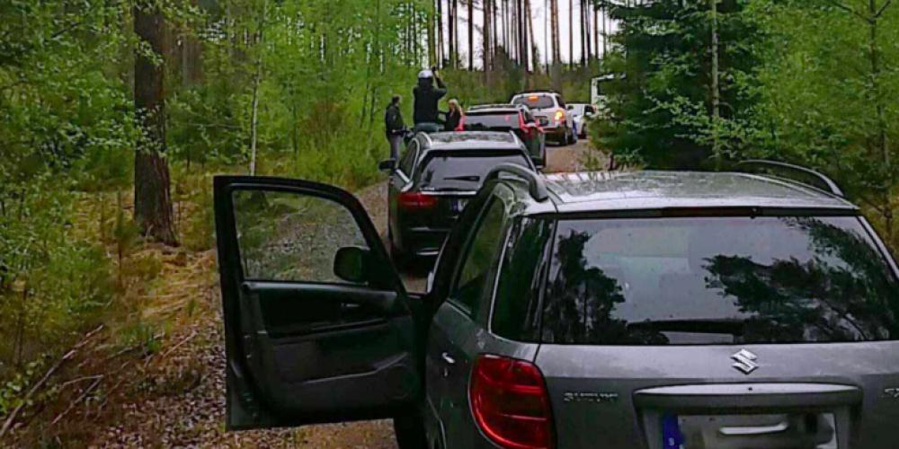 Guttestrek: Lokket bilister helt inn i skogen med falske veiskilt