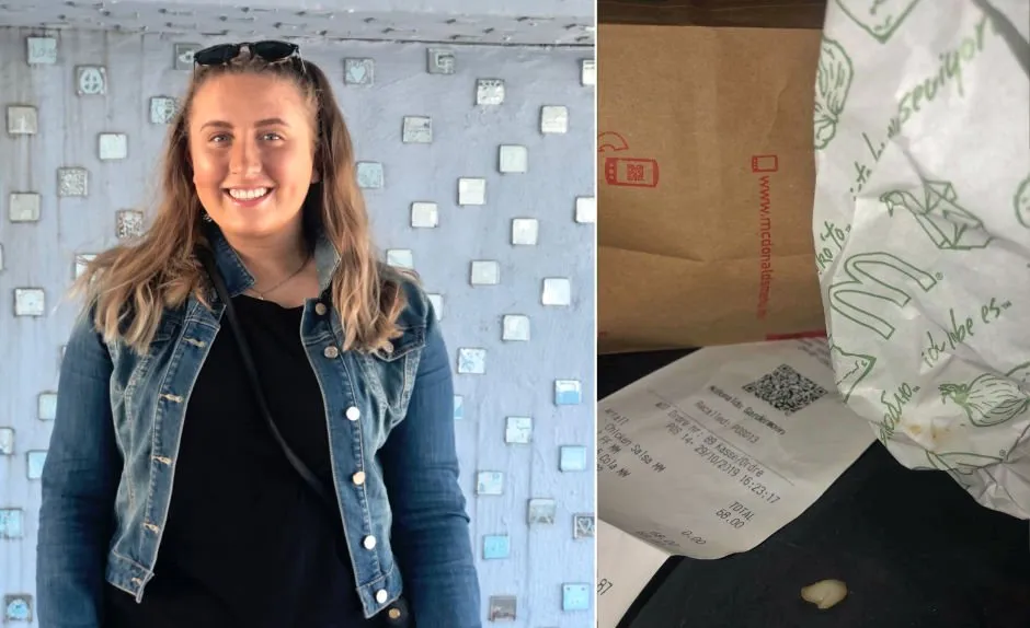 Stine spiste en burger fra McDonald’s: Holdt på å kaste opp da hun så hva som var i den