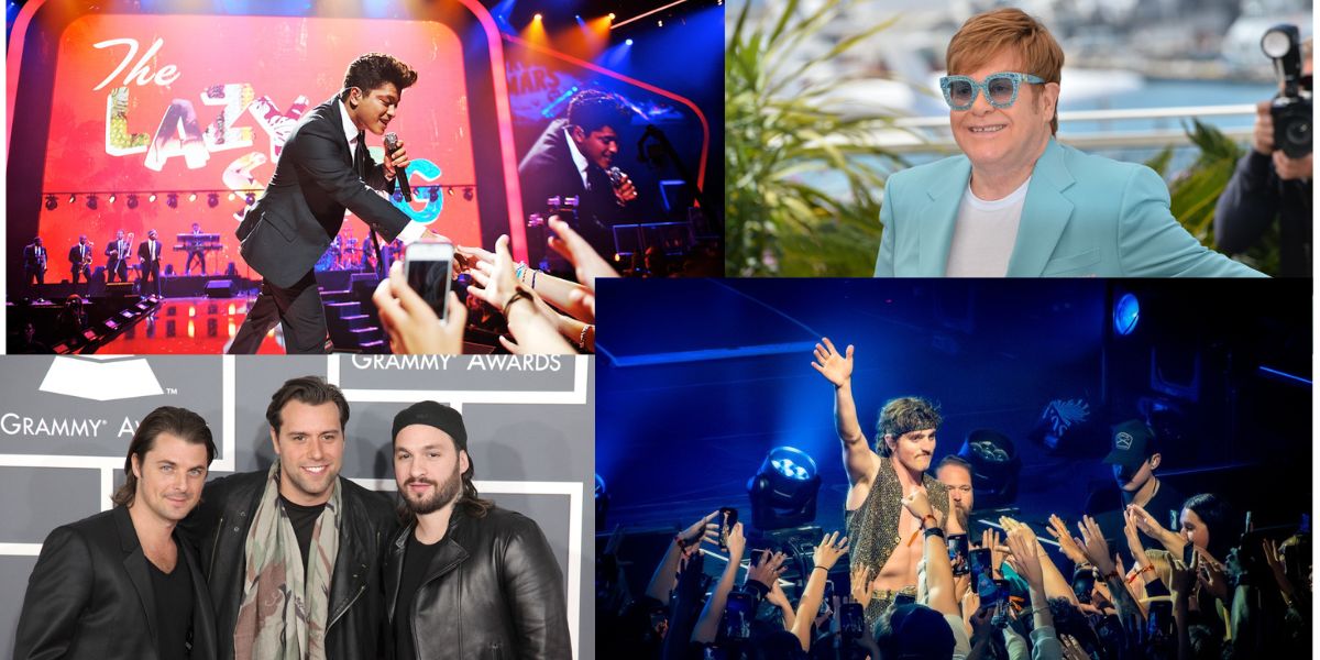Elton John, Bruno Mars og Benson Boone kommer til Skandinavia denne helgen