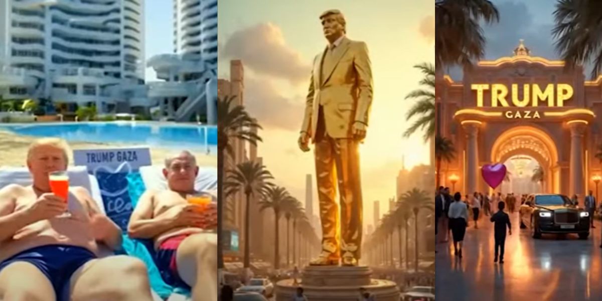 Har du fortsatt ikke sett den? Trump-statue i gull og Musk i penge-regn