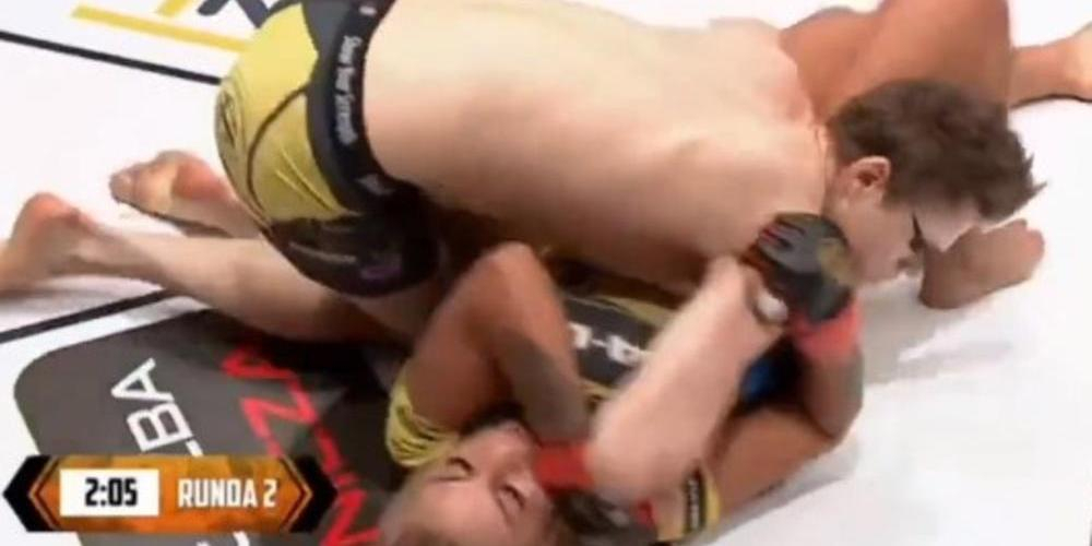 Fans i sjokk: Mann banker kvinne i ulovlig MMA-kamp i Polen